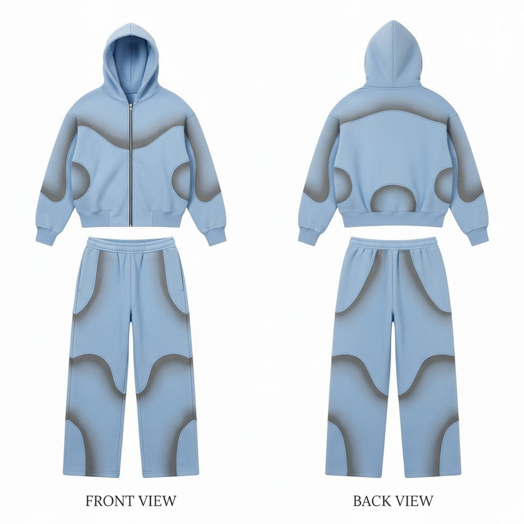 Sky Blue Unisex Performance Tracksuit – Lightweight Sportswear Set